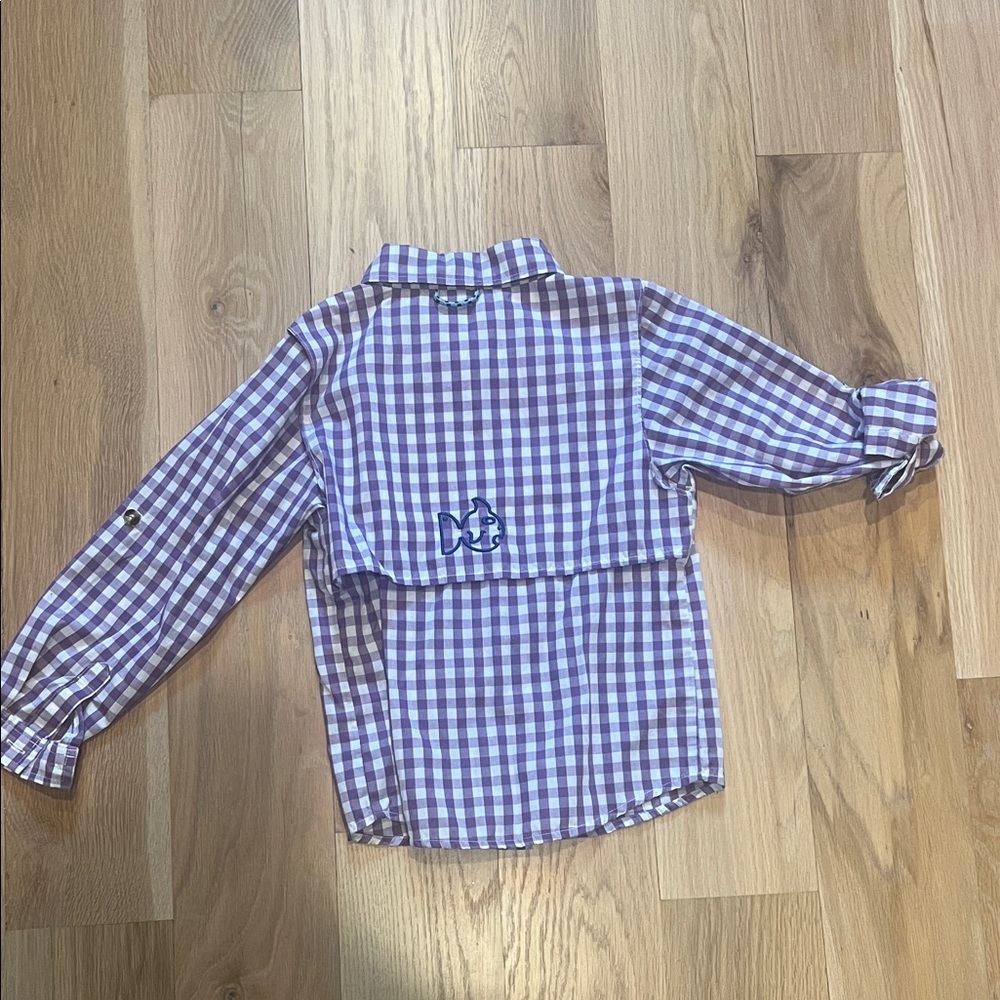 Prodoh Purple Check Button Down Shirt - Picture 6 of 6